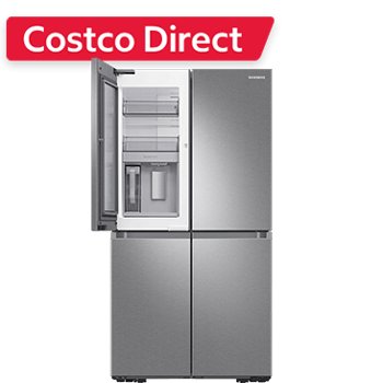 Samsung 23 cu. ft. Counter Depth 4-Door French Door Refrigerator with Beverage Center in Stainless Steel
