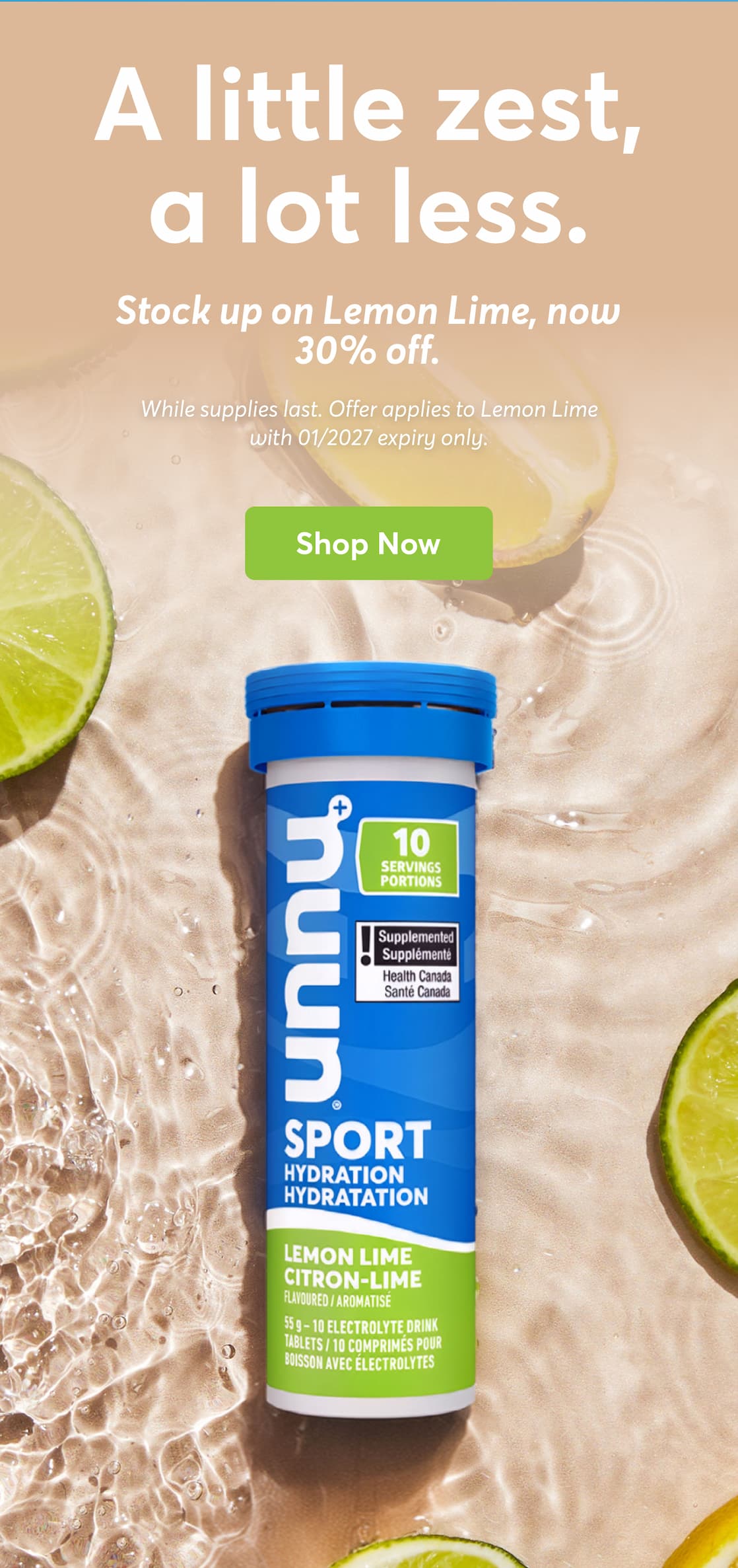 Save 30% on lemon lime