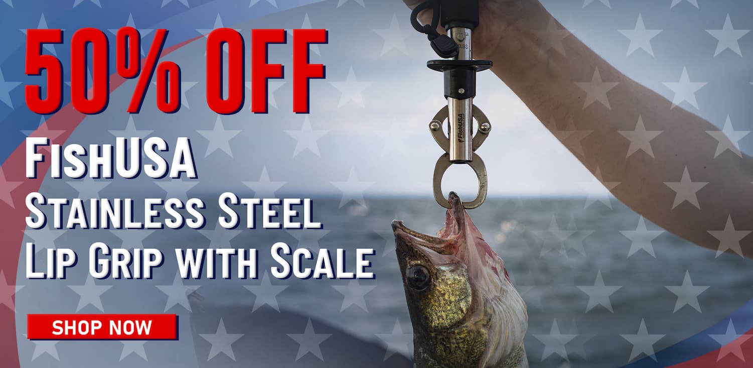 50% Off FishUSA Stainless Steel Lip Grip with Scale Shop Now