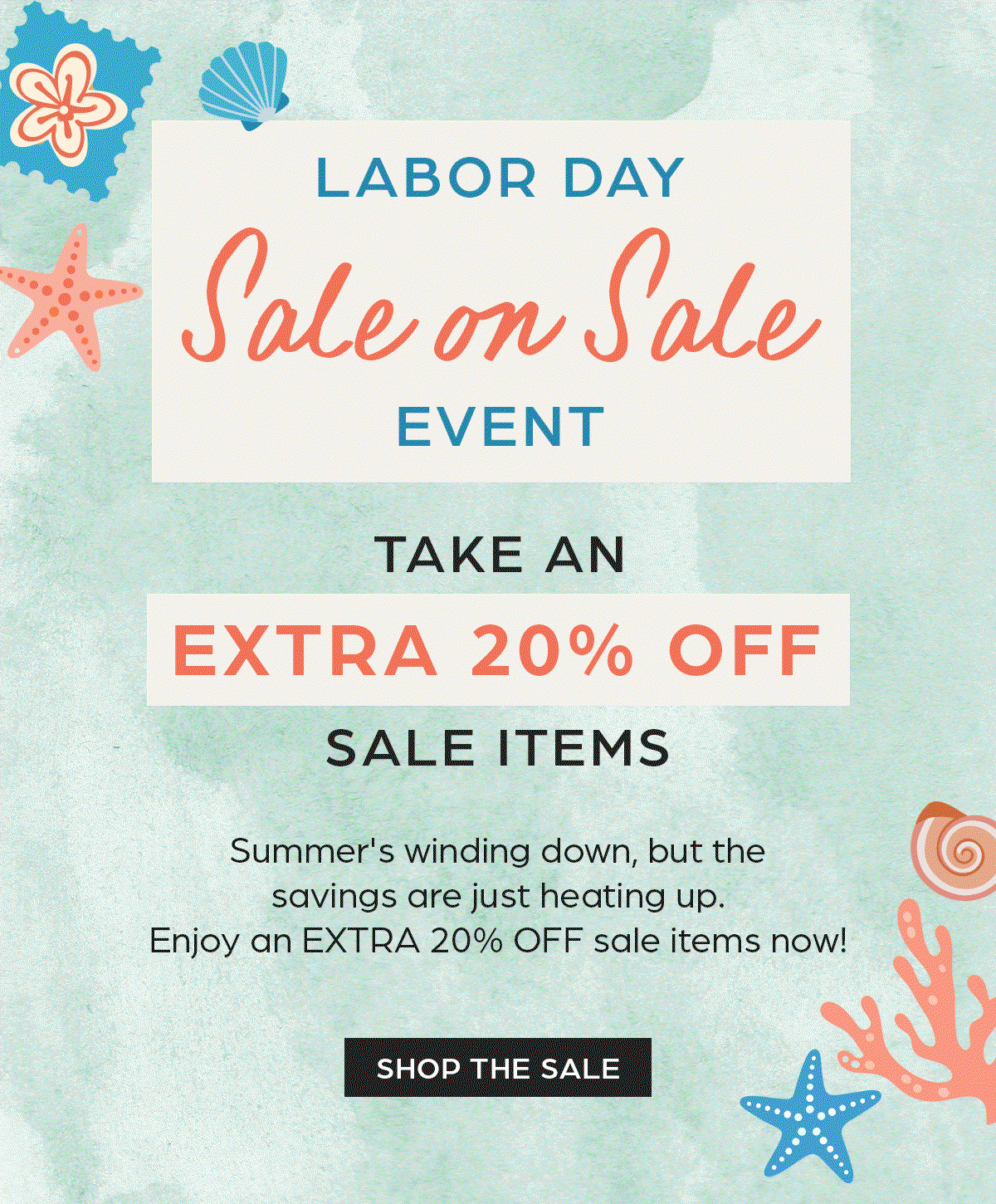 Labor Day Sale - Extra 20% OFF Sale Items