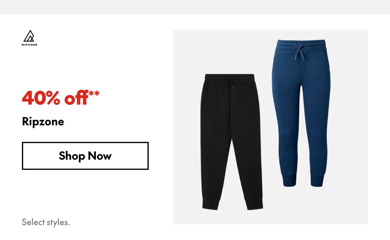 Ripzone
40% off**
Select styles.