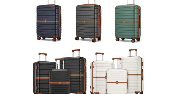 Valise ou set 3 valises en ABS et PC avec design rayé Kono