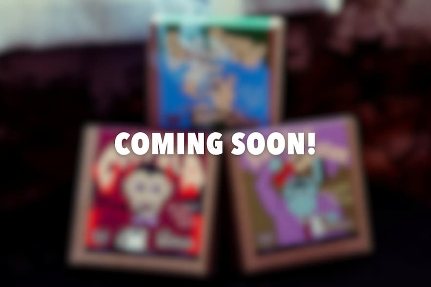 A blurred image of instant coffee boxes with a text overlay of "Coming Soon!"