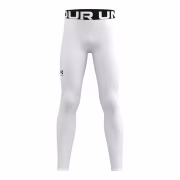 Under Armour ColdGear Base Layer Pants for Kids - White/Black