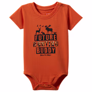 Bass Pro Shops Future Hunting Buddy Camo Short-Sleeve Bodysuit for Babies - Harvest Pumpkin