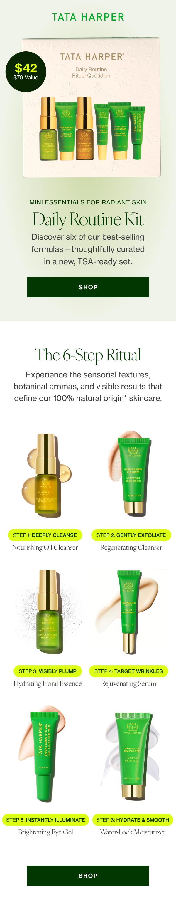 Discover six of our best-selling formulas—all in perfectly portable TSA-ready sizes. $42 | $79 Value