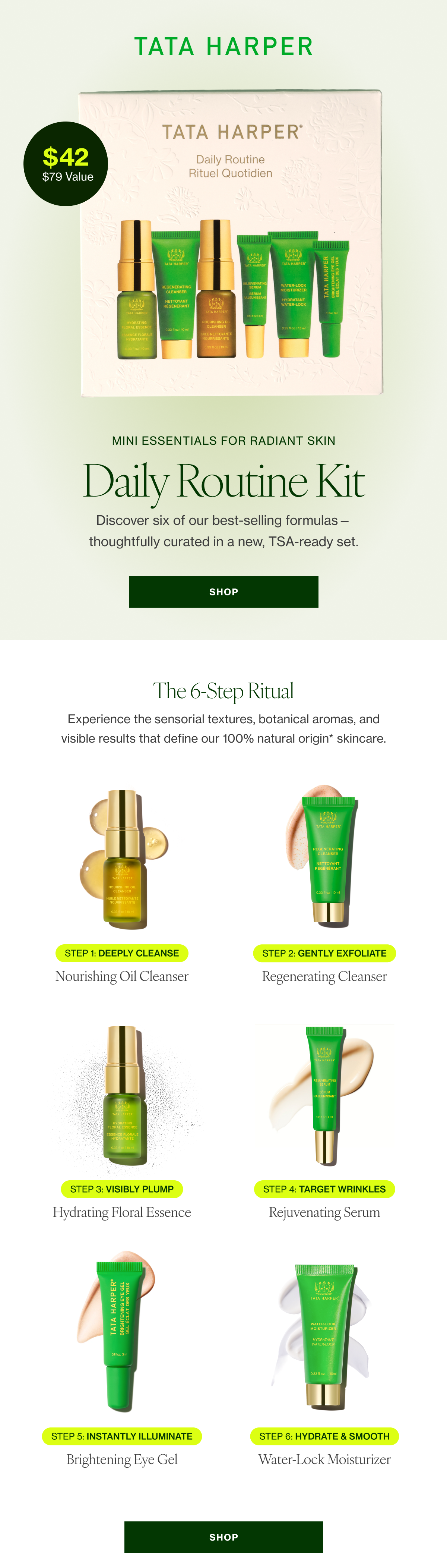 Discover six of our best-selling formulas—all in perfectly portable TSA-ready sizes. $42 | $79 Value