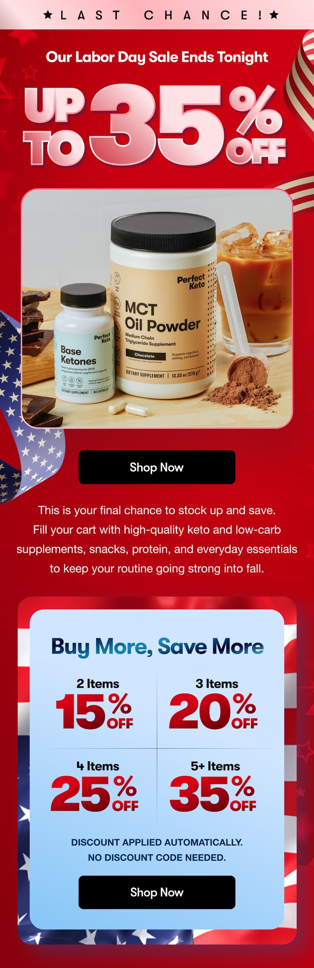 Up to 35% Labor Day Sale Last Chance