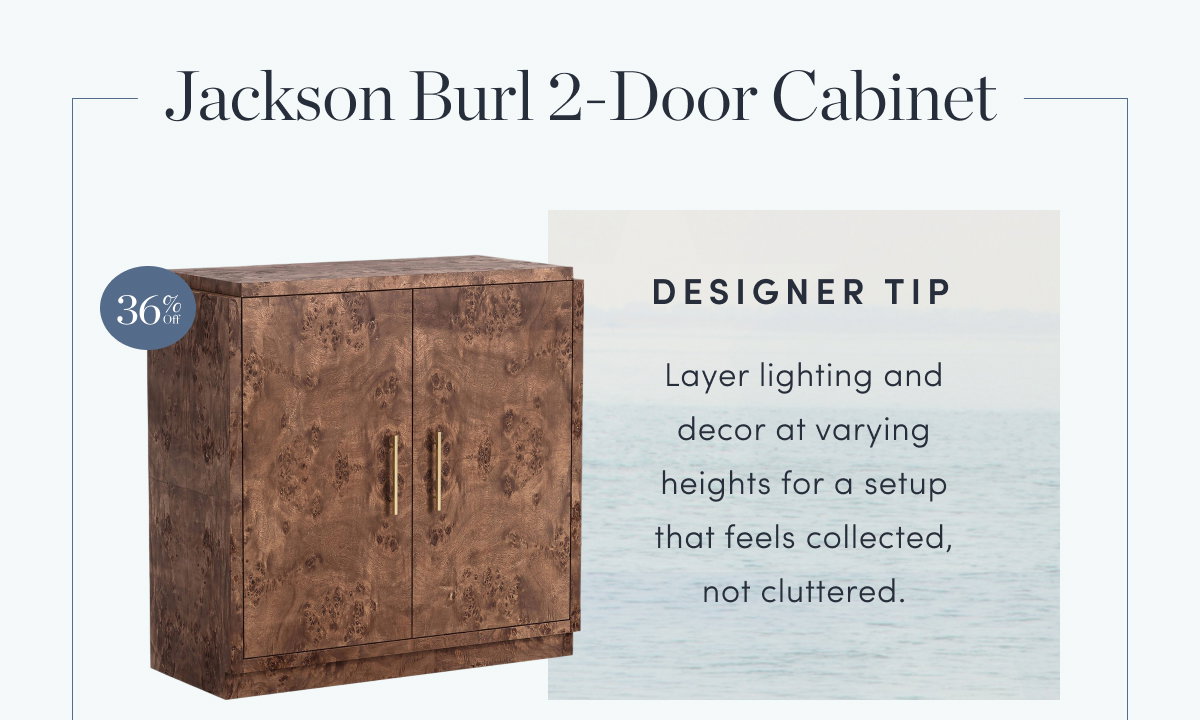 Jackson Burl 2-Door Cabinet