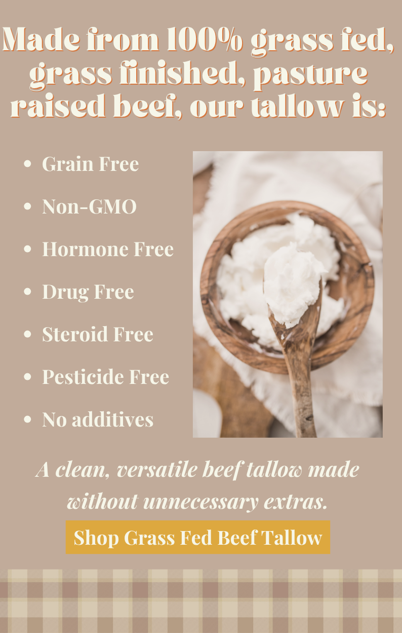 Grass Fed Beef Tallow in Smaller Sizes
