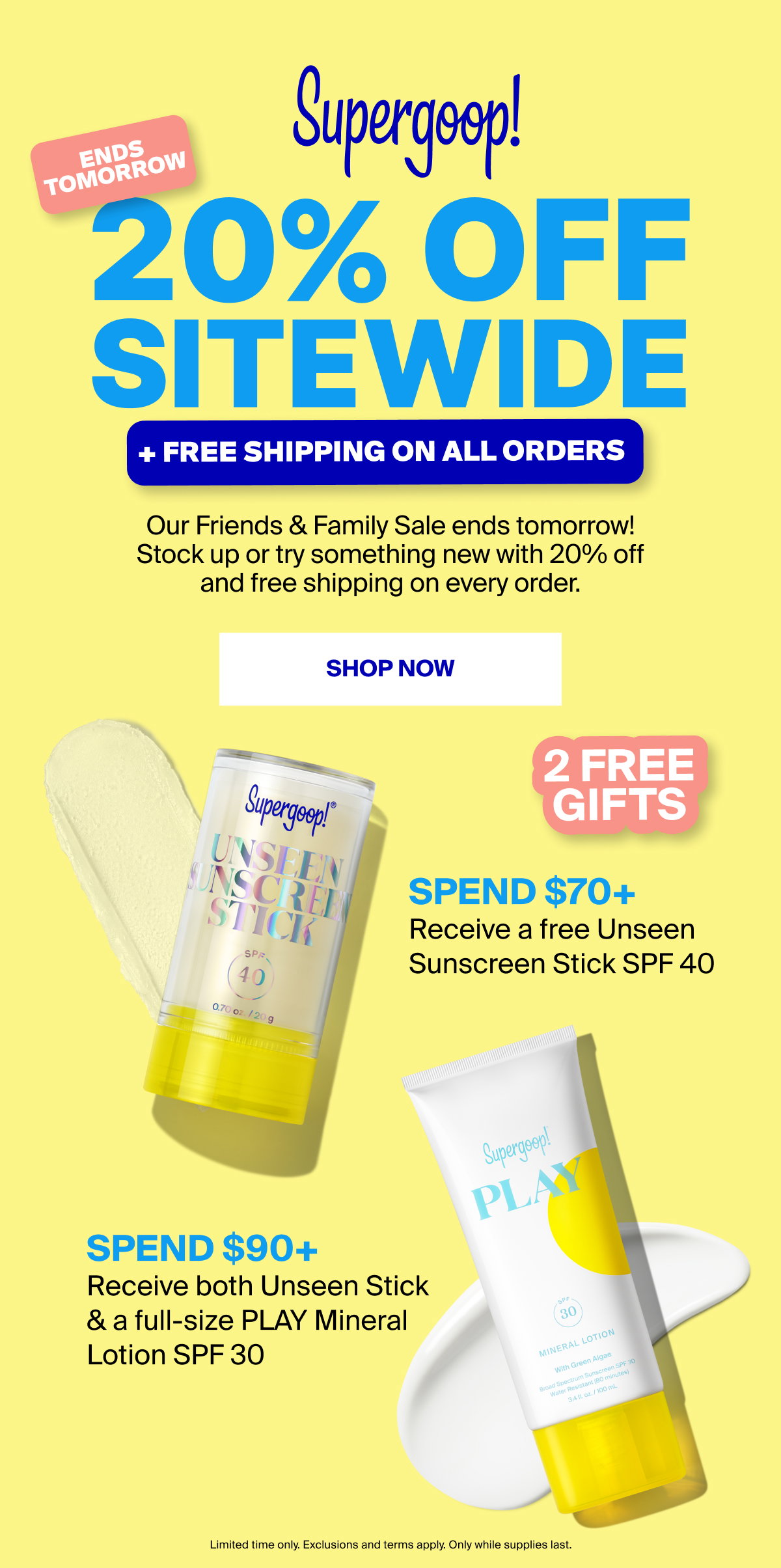 20% Off Sitewide Ends Tomorrow