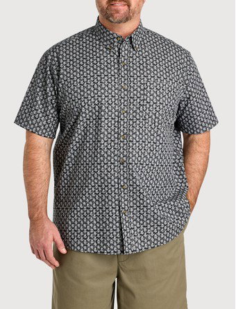 Easy-Care Abstract Print Sport Shirt