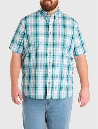 Easy-Care Large Plaid Sport Shirt