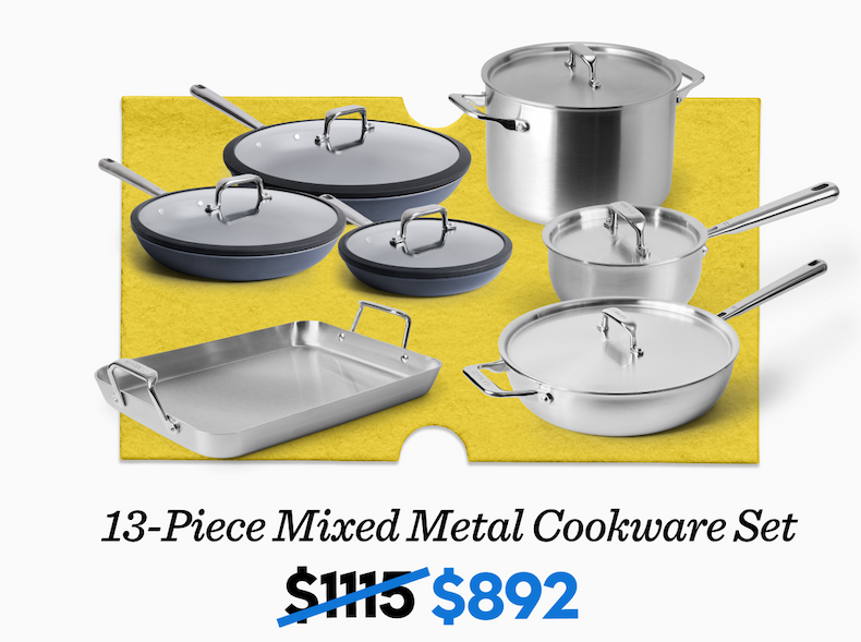 13 piece mixed metal set