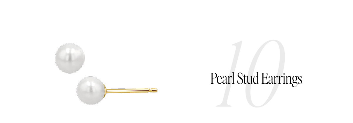 14k Gold Pearl Stud Earrings