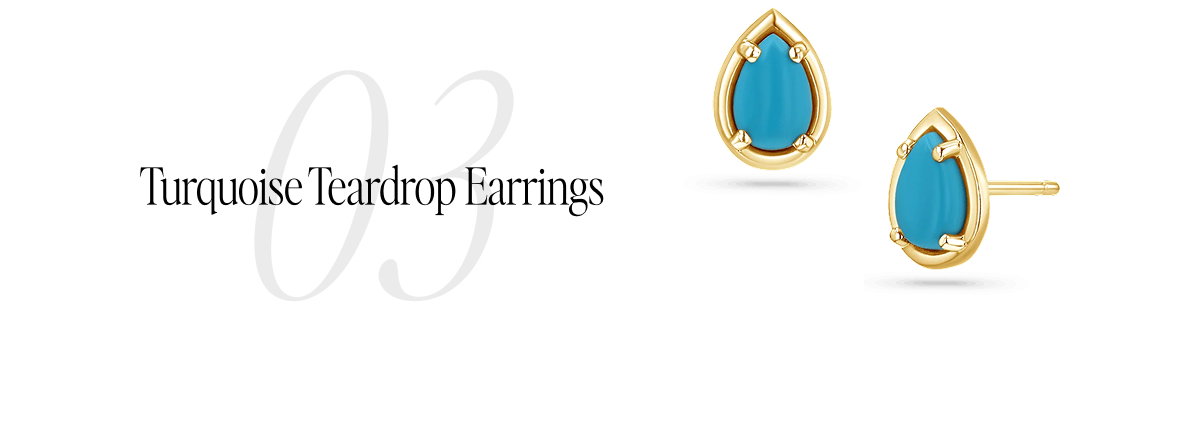 Turquoise Teardrop Stud Earrings