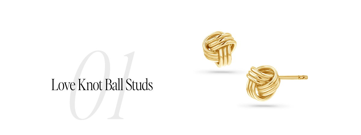 Love Knot Ball Studs