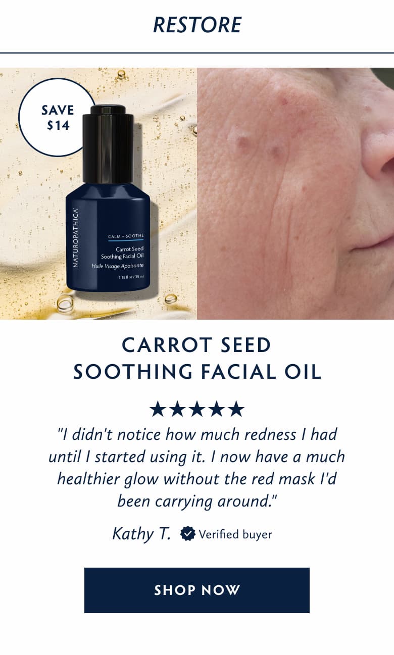 Save on Carrot Seed Soothing Facial Oil