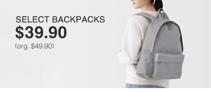 Shop Select Backpacks $10 Off