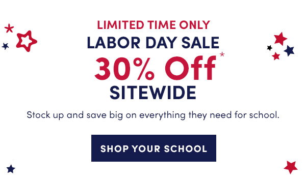 LABOR DAY SALE IS HERE! SHOP 30% OFF EVERYTHING
