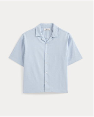 Image | Cropped Resort Shirt | Light Blue
