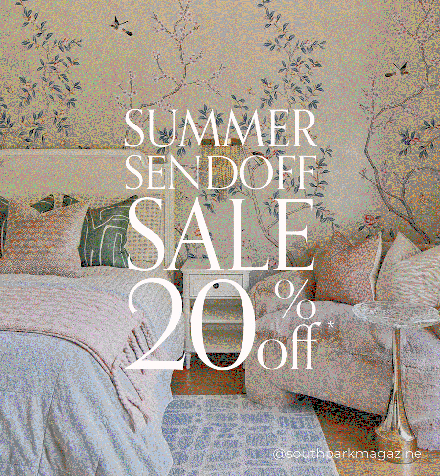 Gif image of various Tempaper wallpaper patterns installed in customers' homes. Text overlay "Summer Sendoff Sale 20% off*"
