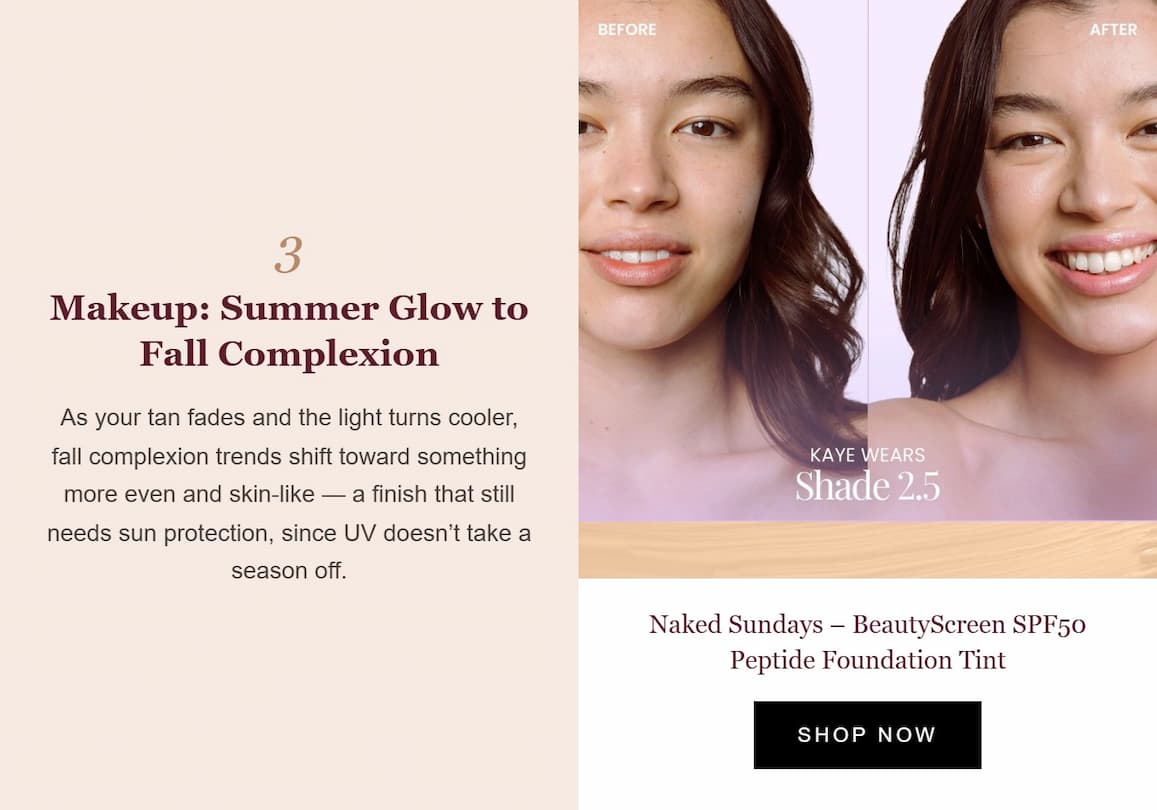Naked Sundays – BeautyScreen SPF50 Peptide Foundation Tint, 2.5 Light Neutral (1 oz)