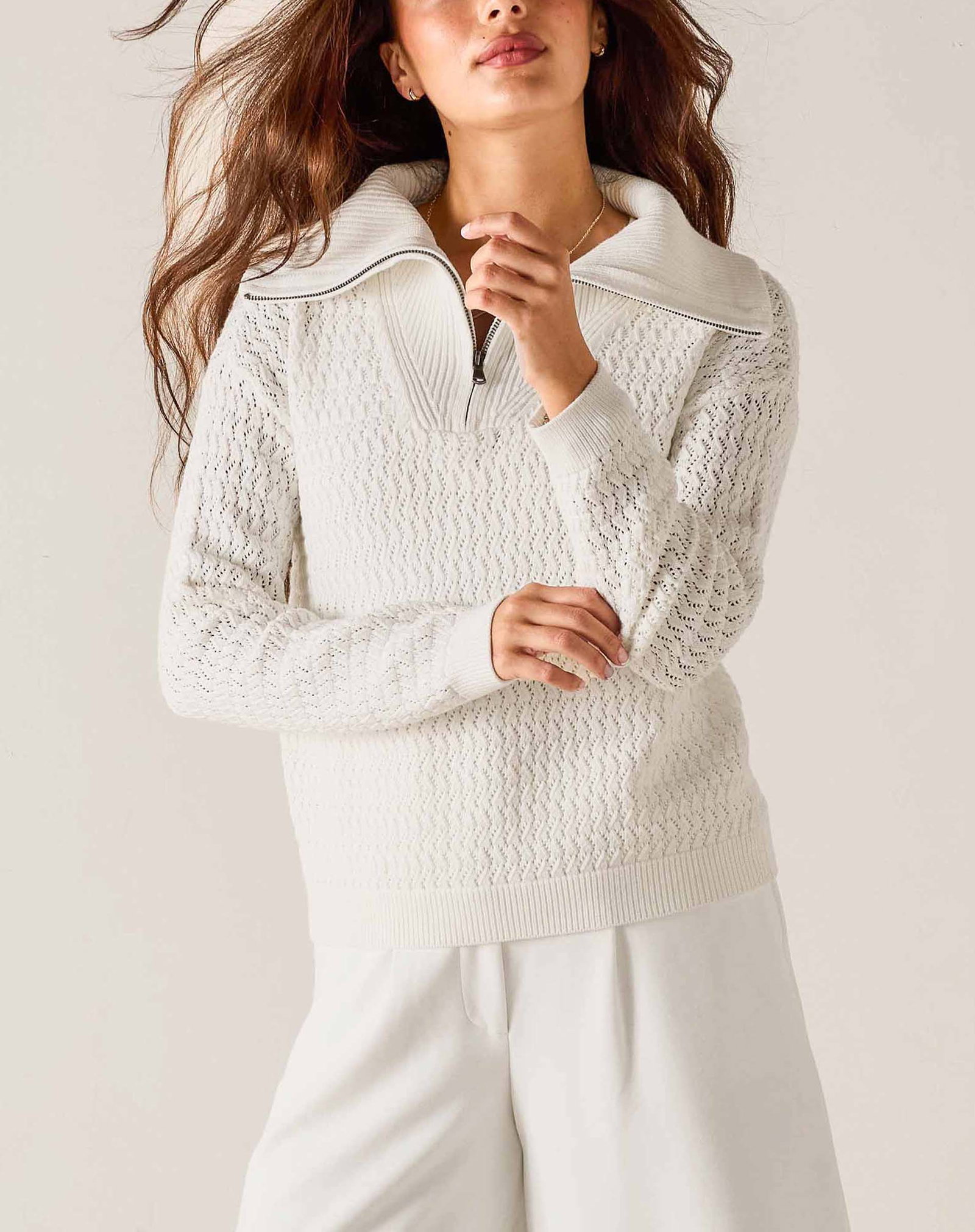 Image of Simone Quarter Zip Sweater