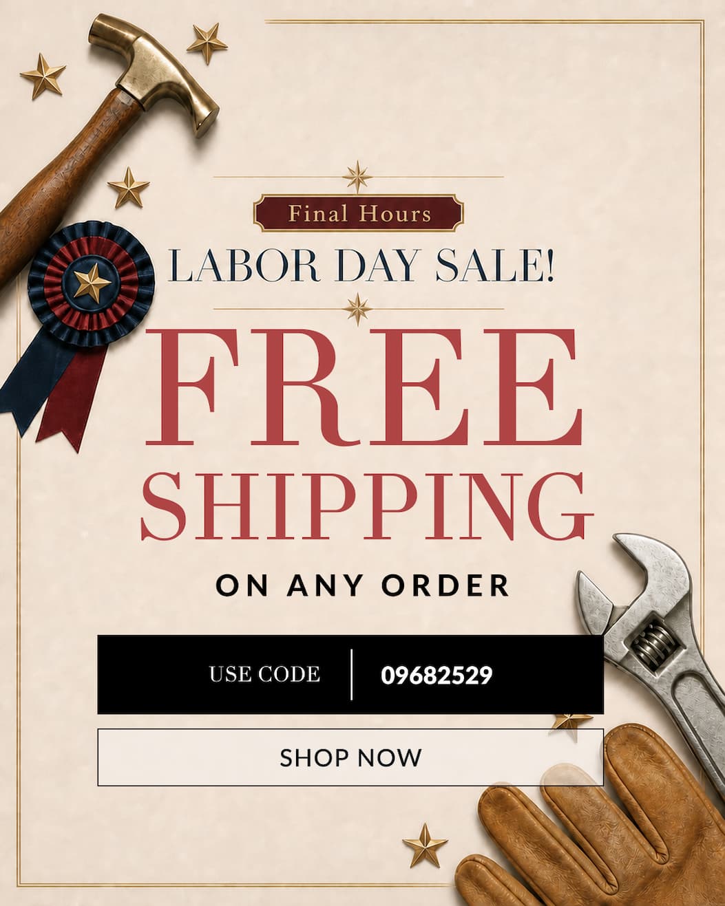 Final Hours | Labor Day Sale! | FREE Shipping on Any Order 