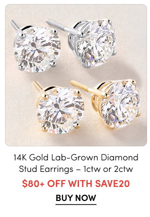 Peace Jewelers | 14K Gold Lab-Grown Diamond Stud Earrings  $80+ Off with SAVE20