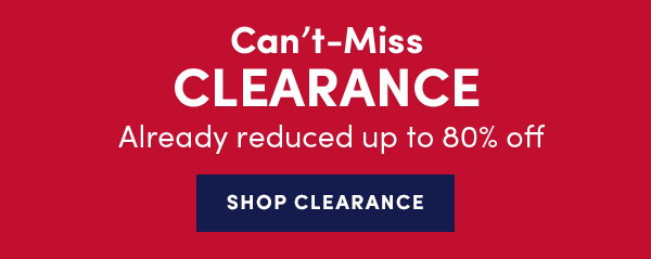 up to 80% off clearance