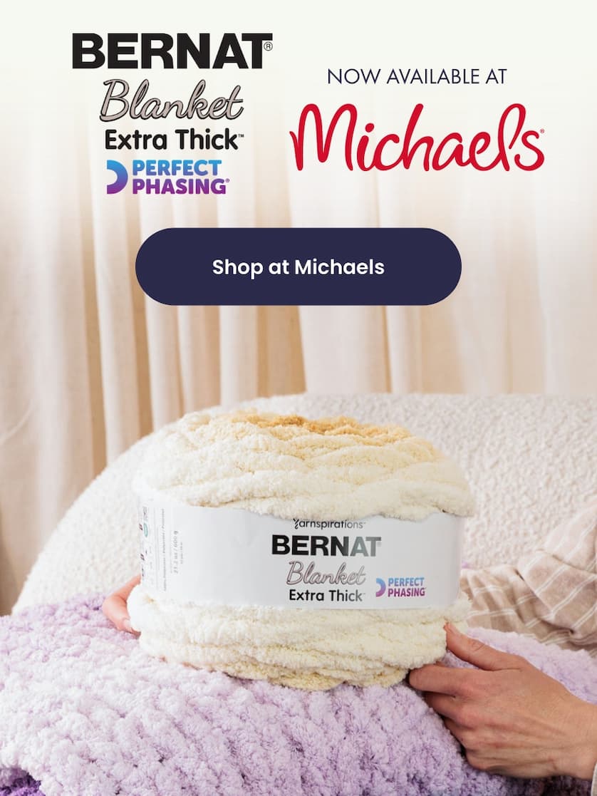 Bernat Blanket Extra Thick Perfect Phasing Now Available at Michaels