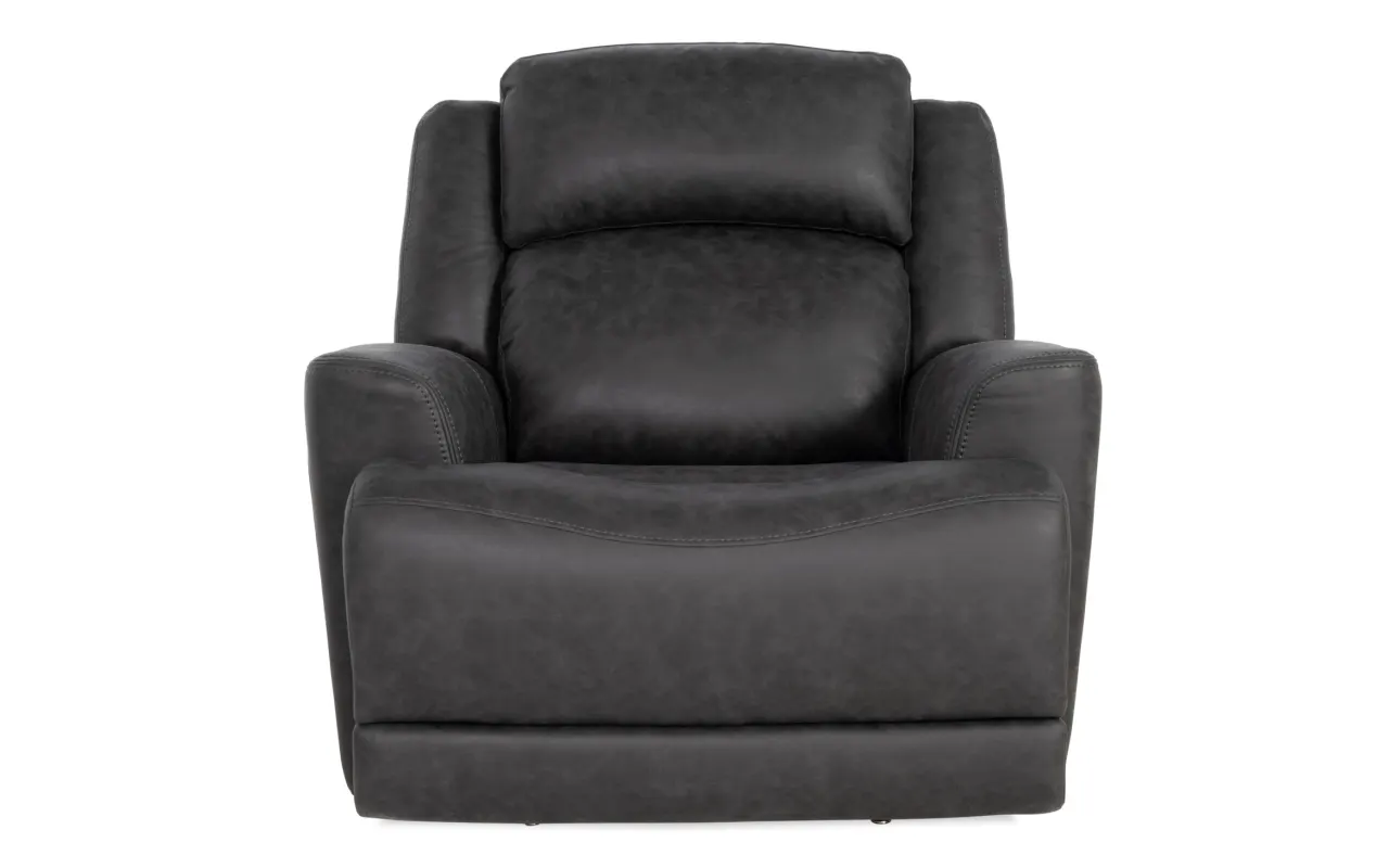 Zeus Charcoal Massaging Power Lift Recliner with Power Headrest