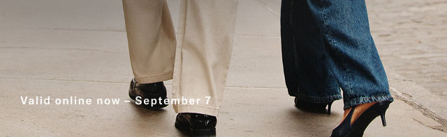 Valid on line now - September 7