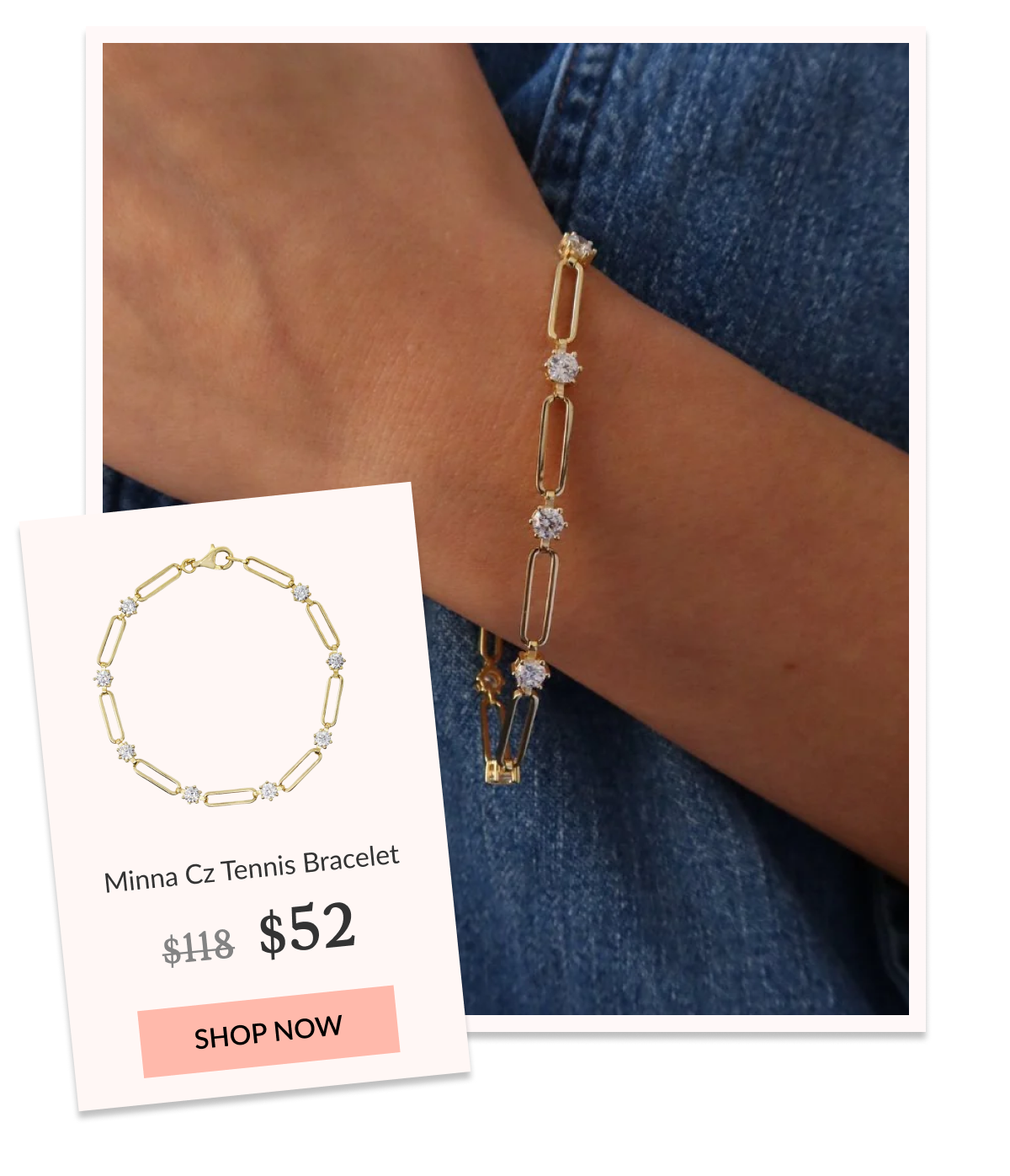 minna cz tennis bracelet