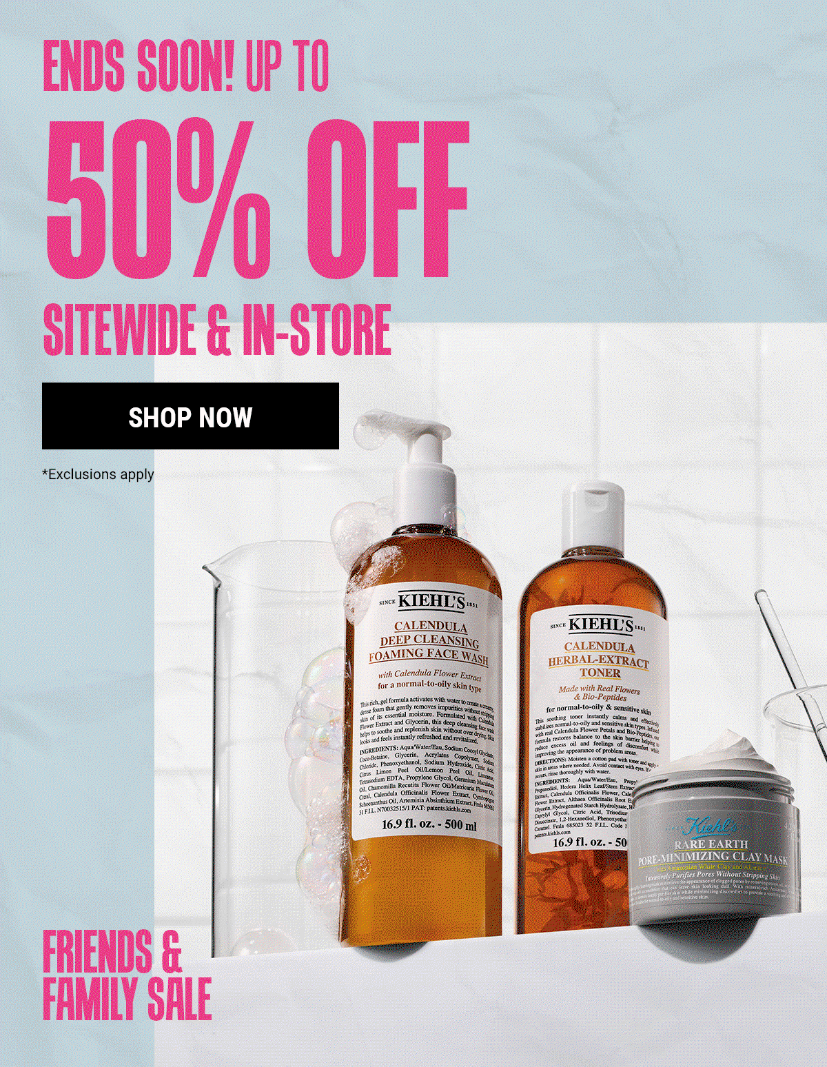 ENDS SOON! UP TO 50% OFF