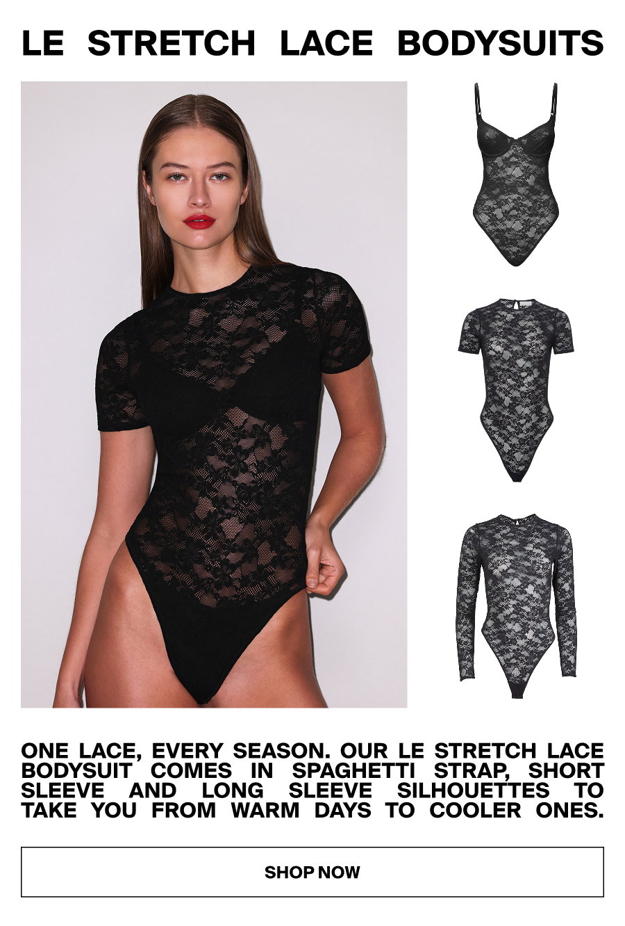 Le Stretch Lace Bodysuits