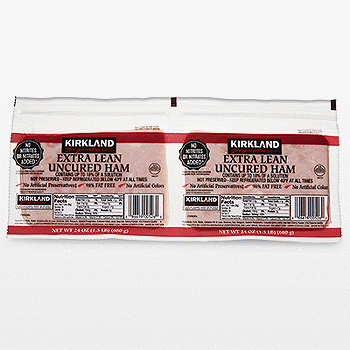 Kirkland Signature Extra Lean Uncured Ham, 24 oz, 2-Count