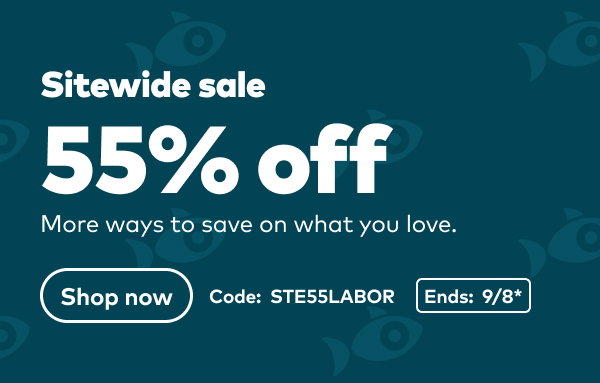 55% off sitewide sale. Code: STE55LABOR. Ends: 9/8, see site for details. Shop now.