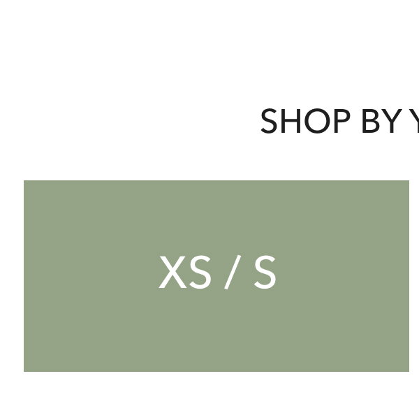Shop by size XS / S