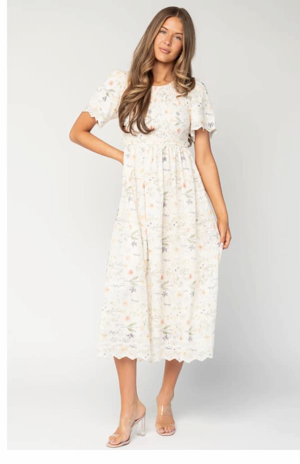 Maribel Lace Midi Dress
