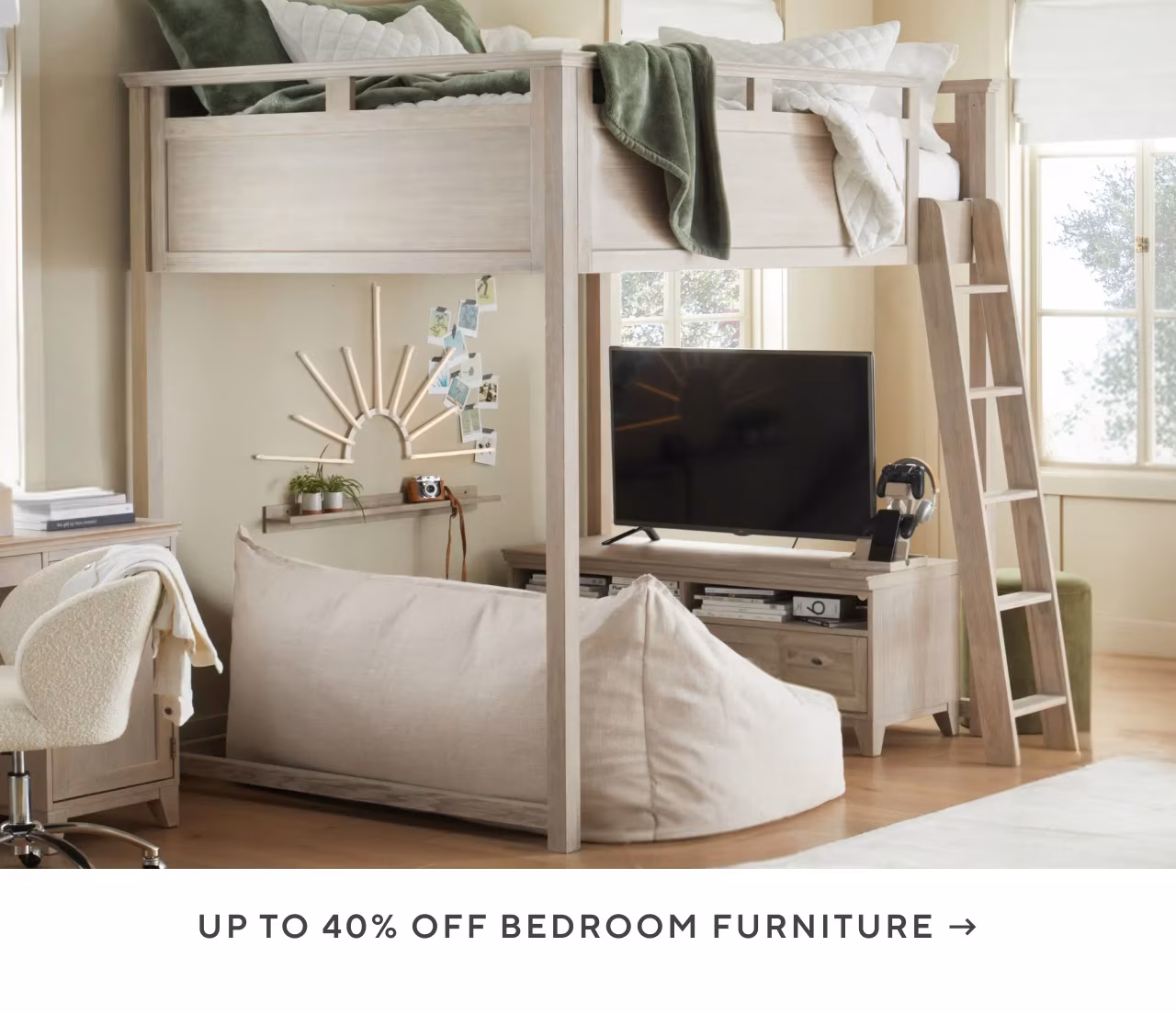 Up to 40% off bedroom furniture