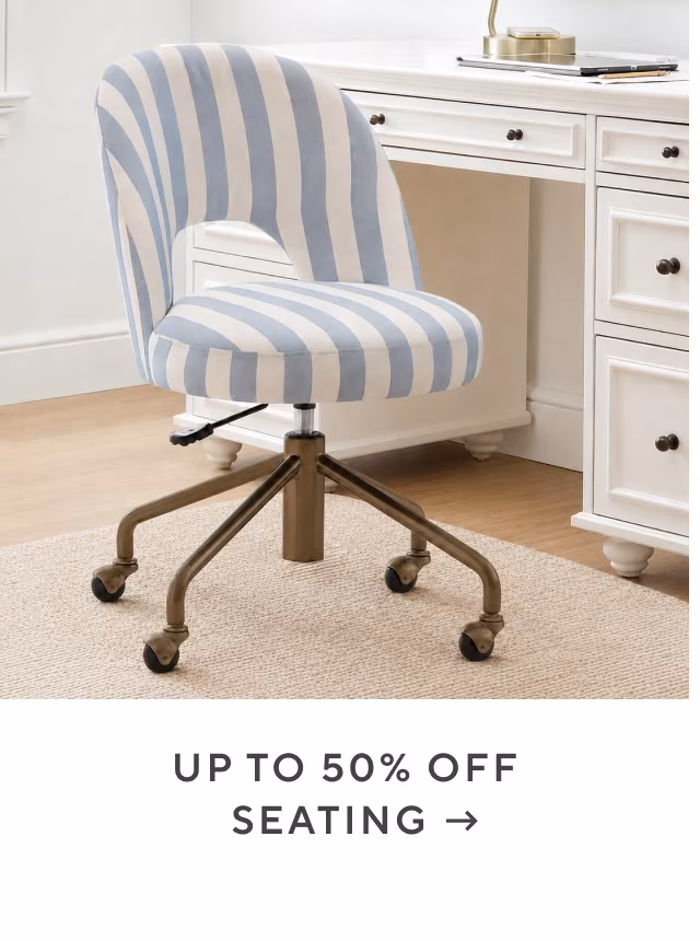 Up to 50% off seating