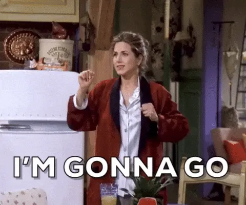 Rachel Green from Friends saying, "I'm gonna get one of those job things."