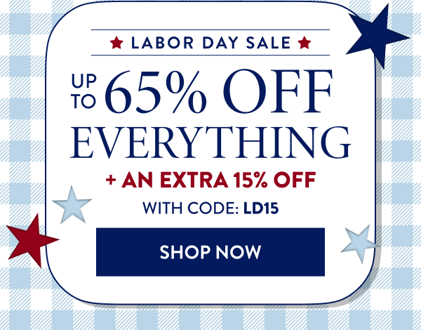 Up To 65% Off Everything + An Extra 15% Off | With Code: LD15 | Shop Now