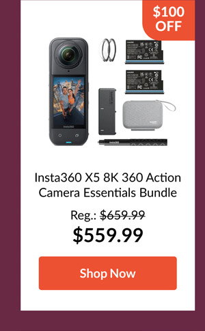 Insta360 X5 8K 360 Action Camera Essentials Bundle