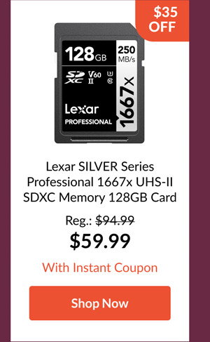 Lexar SILVER Series Professional 1667x UHS-II SDXC Memory 128GB Card