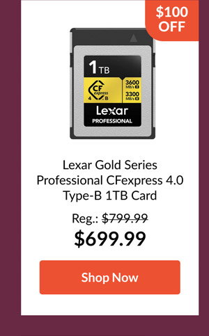 Lexar Gold Series Professional CFexpress 4.0 Type-B 1TB Card