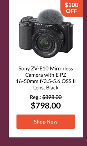 Sony ZV-E10 Mirrorless Camera with E PZ 16-50mm f/3.5-5.6 OSS II Lens