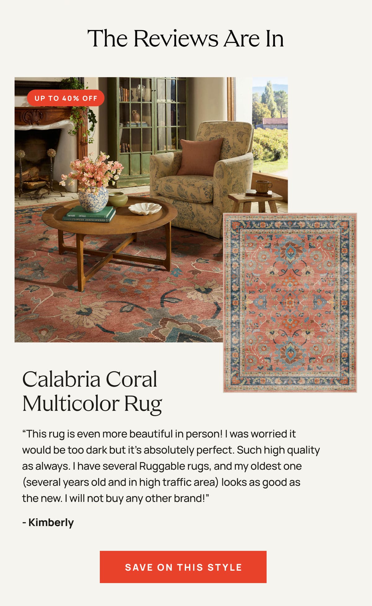 Calabria Coral Multicolor Rug | Save On This Style 
